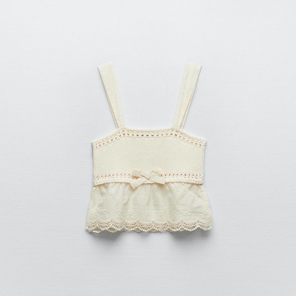 NWT Zara Bow Knit Tank